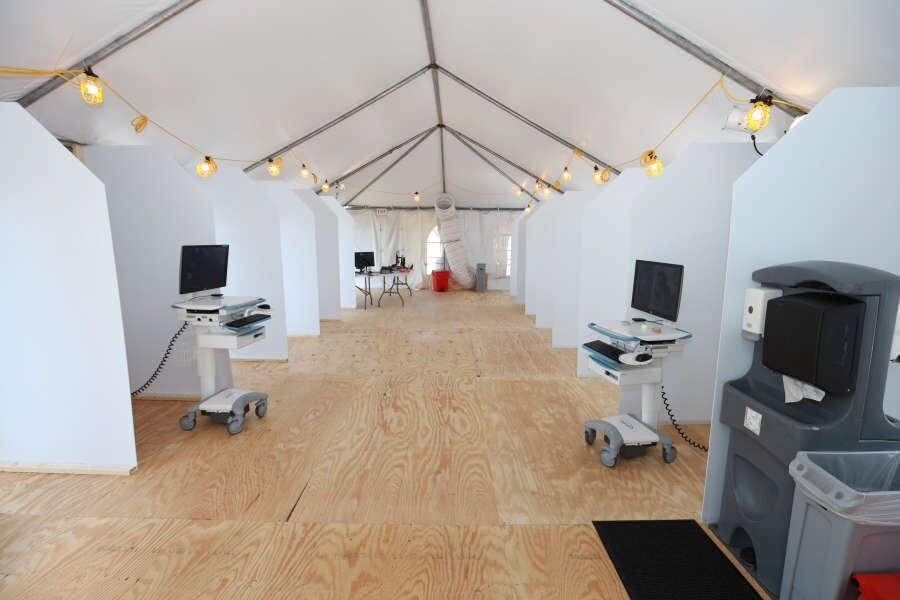 Inside Bayhealth Hospital's ED Tents for Overflow COVID-19 Patients